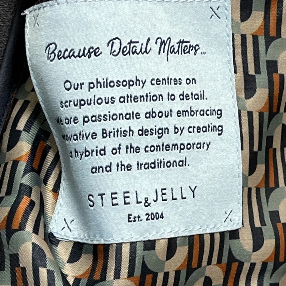 Steel & Jelly Blazer Mens US 40 Gray Textured Sports Coat Jacket‎ Office Career